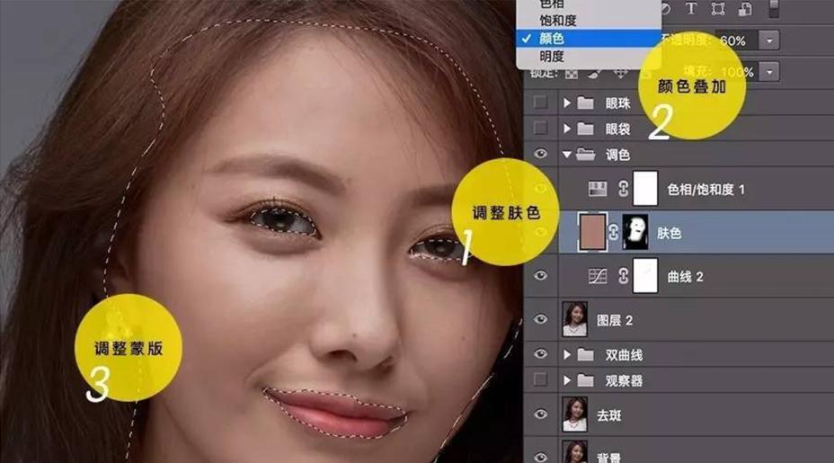ps教程商业人像双曲线磨皮技巧,ps新手快速入门教程人像磨皮