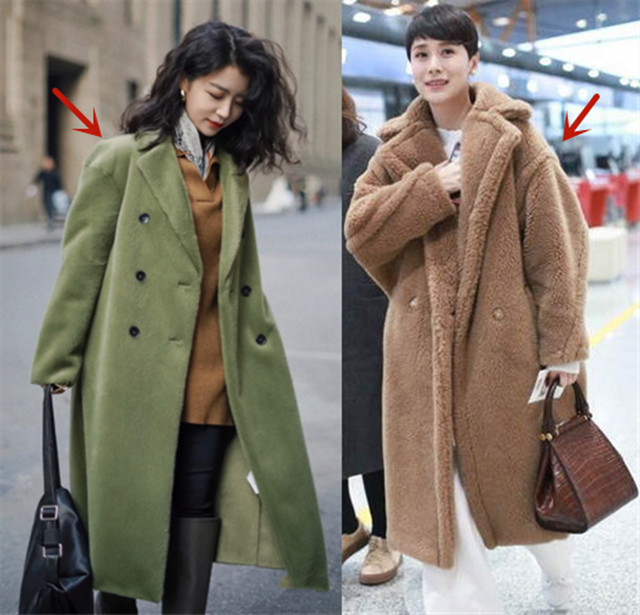 说实在，三木这件绿色泰迪有点大，这种衣服要合身才漂亮