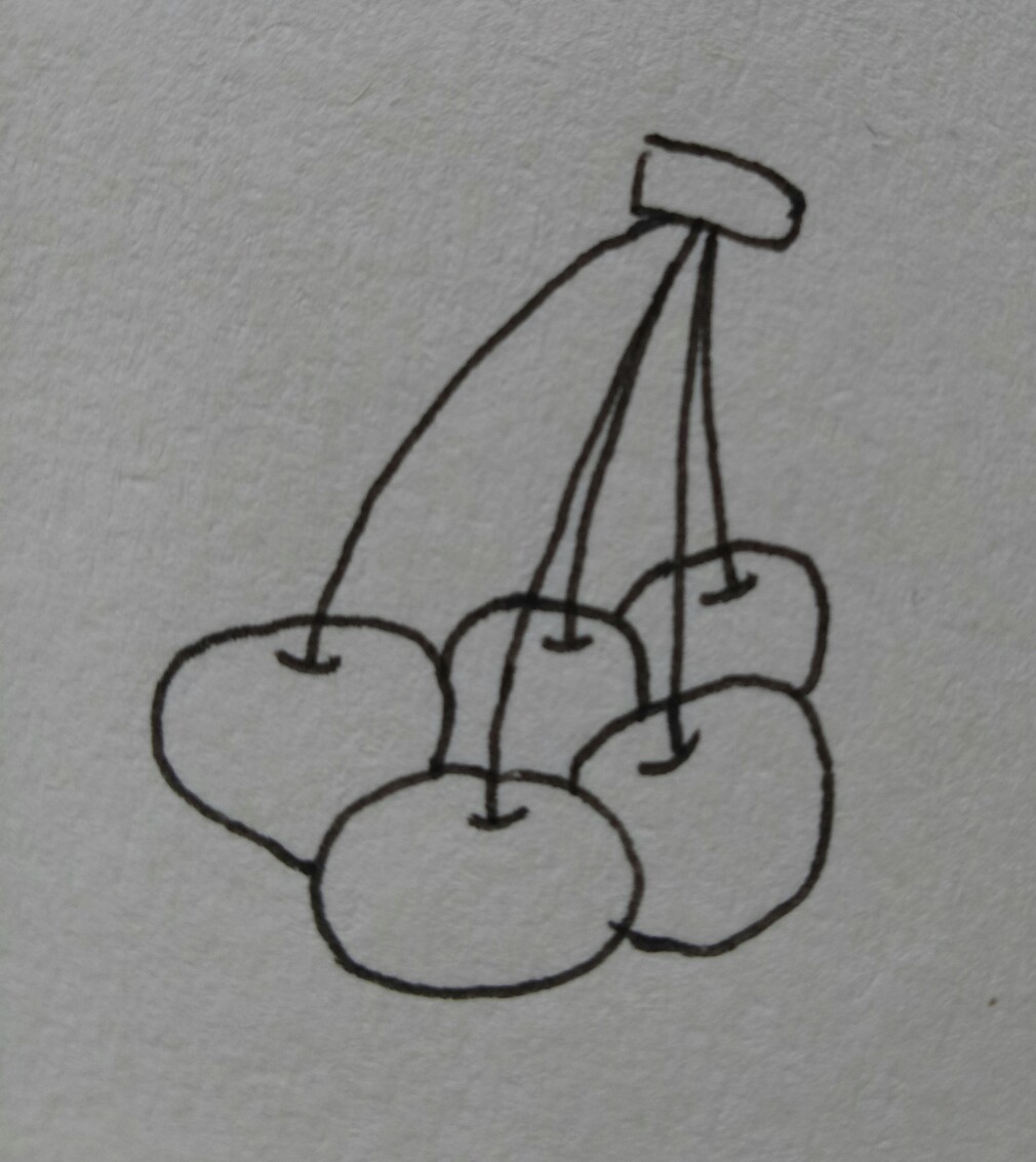 画食物甜品和水果零食简笔画,简笔画儿童3-6岁简单水果