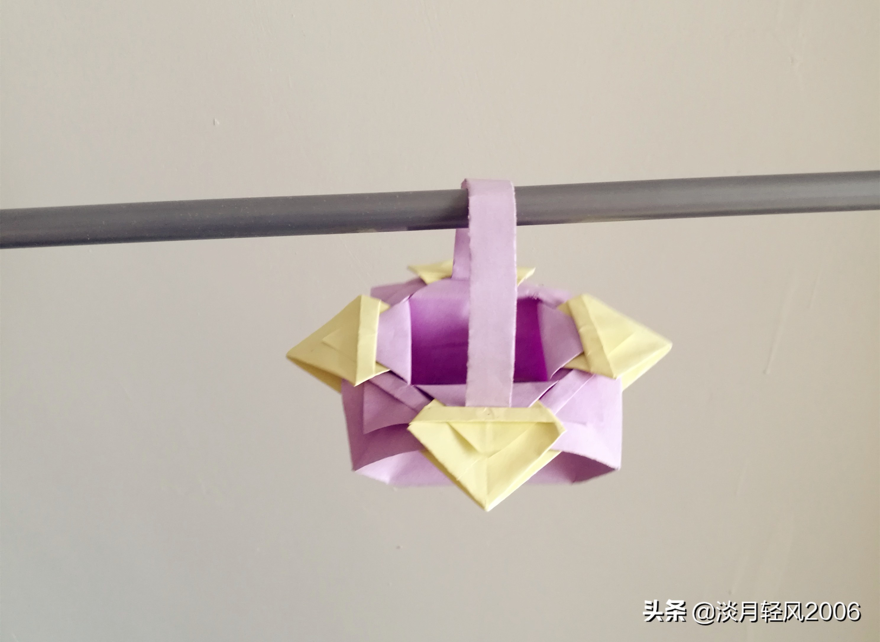 手工DIY制作花篮,简单折少女心的手工