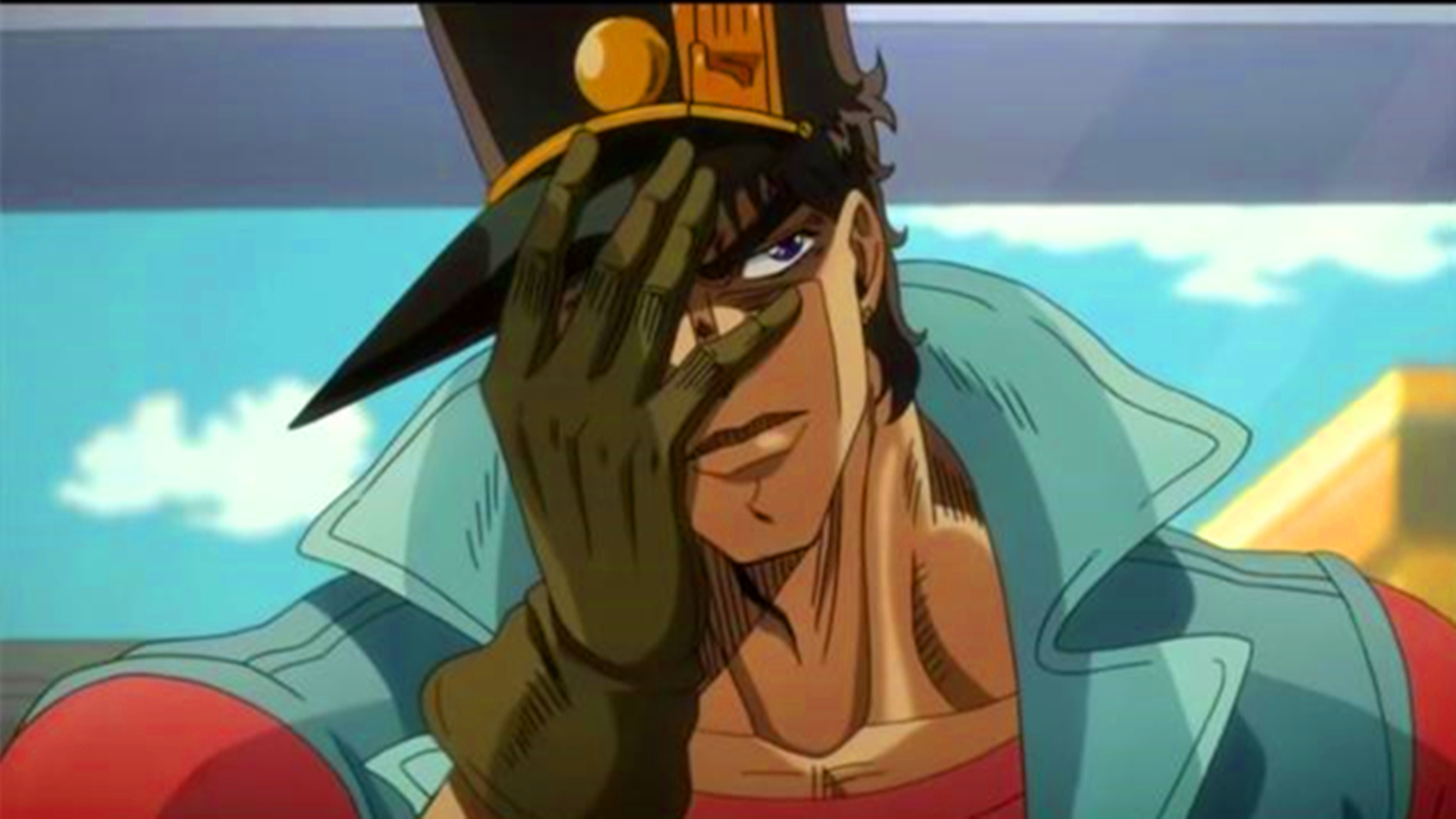 jojo的奇妙冒险空条承太郎看照片,空条承太郎吞烟喝饮料