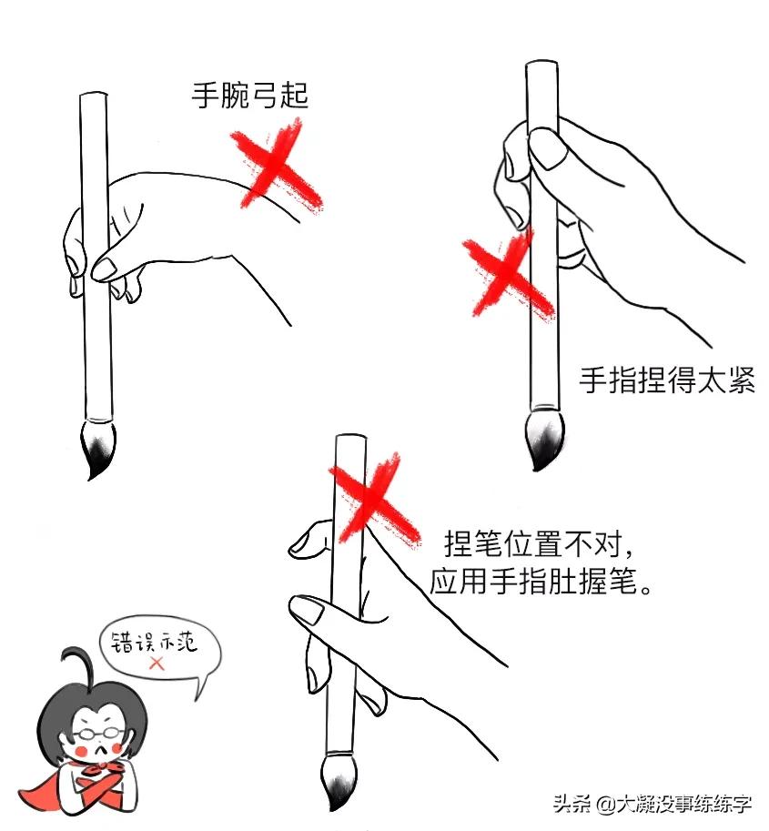 书法百问004#急，在线等，毛笔到底该怎么握？