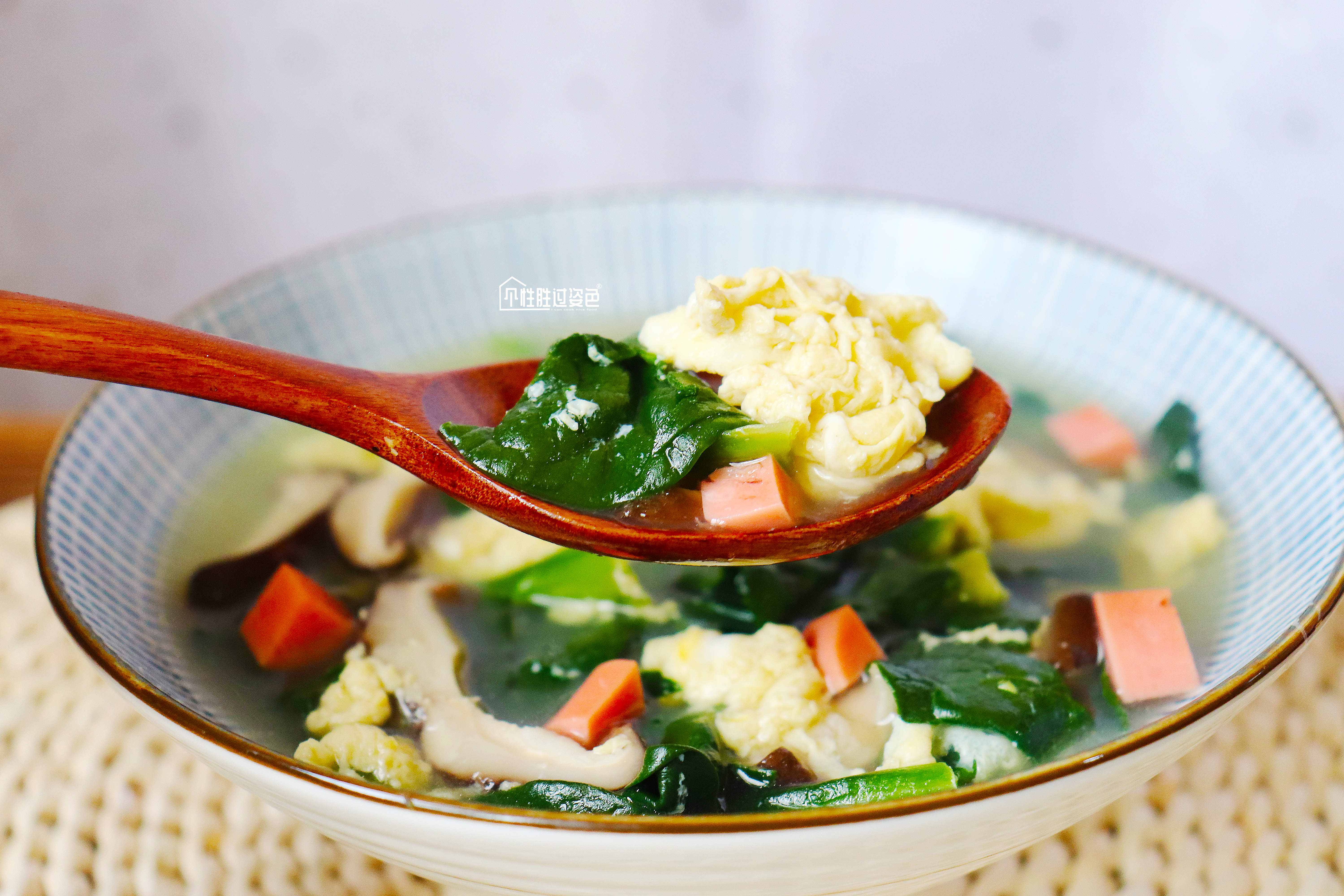 无油鲜蔬芙蓉汤,刮油鲜蔬汤