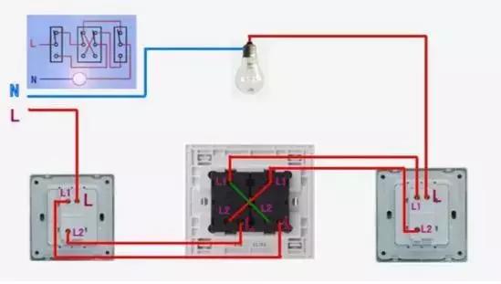 三开双控如何接两个单控一个双控,三开双控接线方法怎么接三开单控