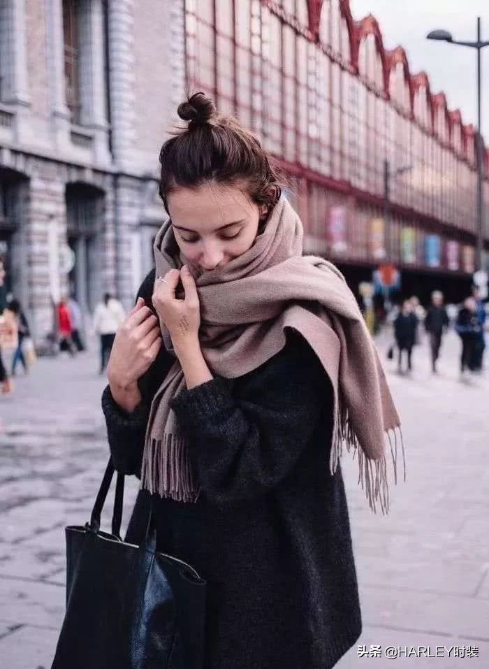 秋冬围巾超好看又时髦的系法,紫小妮秋冬围巾八种系法