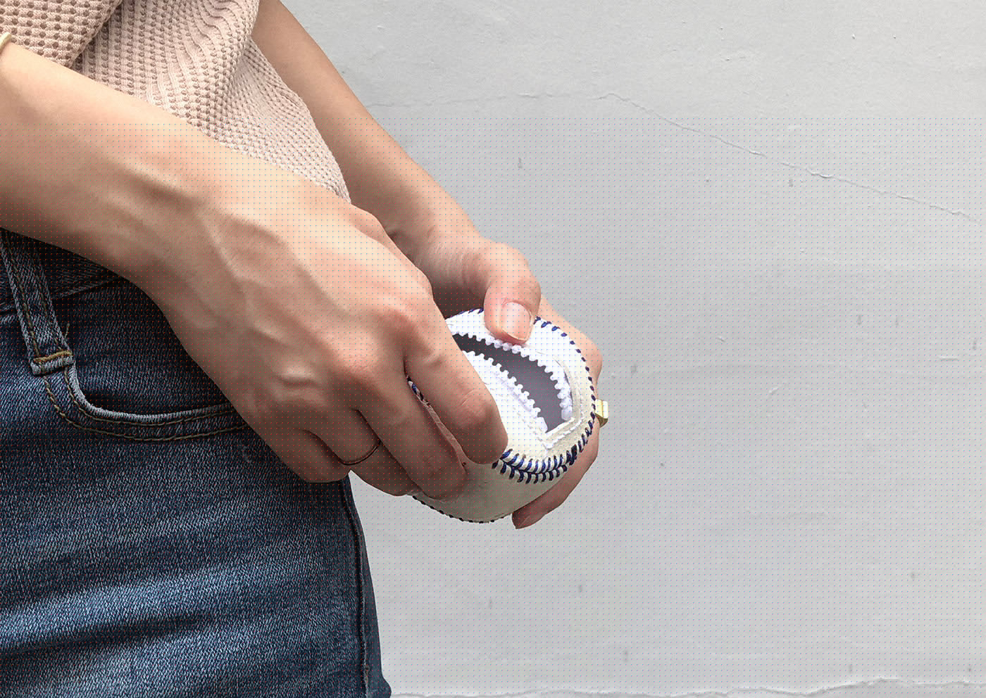 可拆卸夹棉的棒球服,可穿戴金属指套