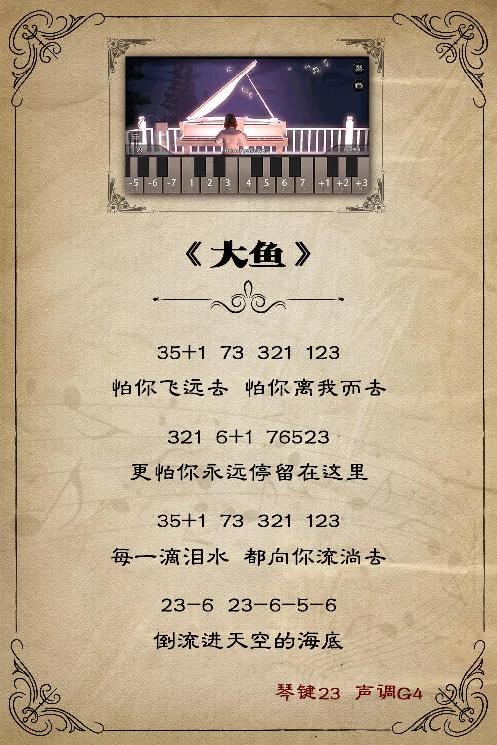 明日之后火红的萨日朗钢琴谱,明日之后钢琴谱子全图