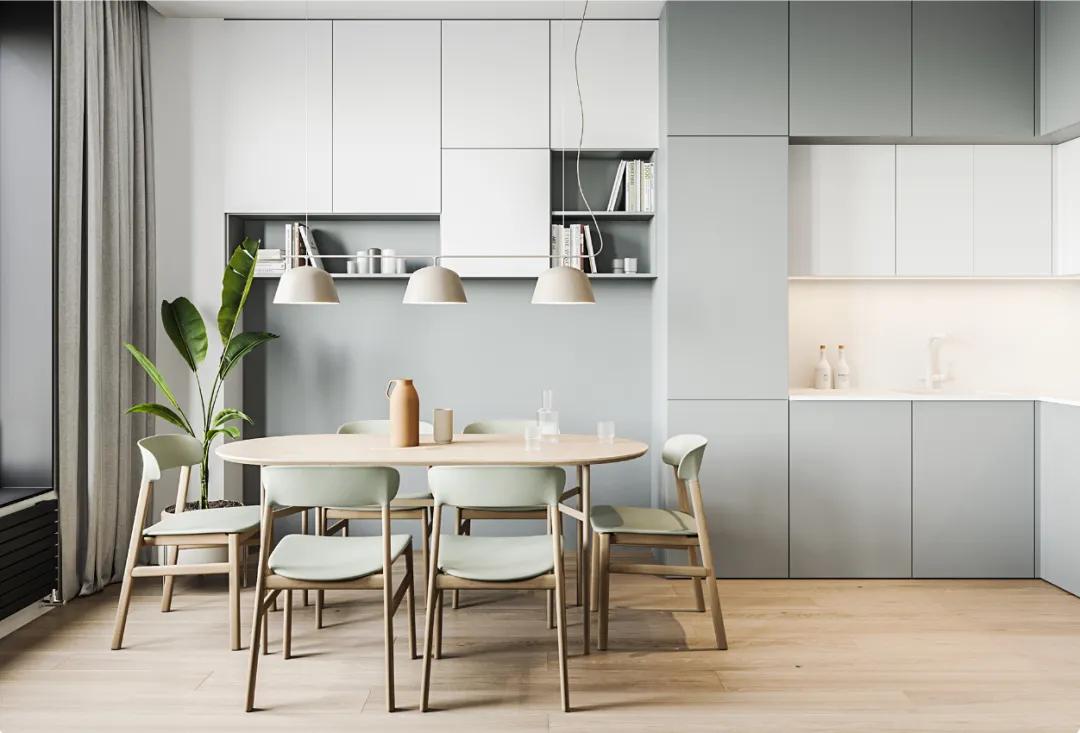 64㎡两房一厅的小空间设计，清新舒适，看完想把家里砸了