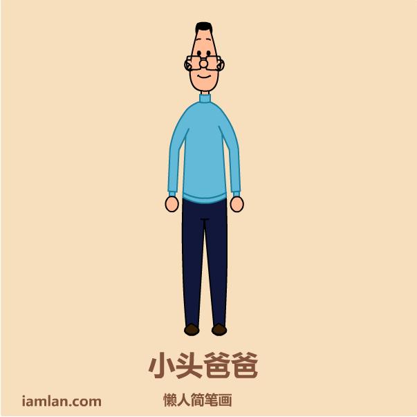 怎么画搞笑小头爸爸,画大头儿子小头爸爸