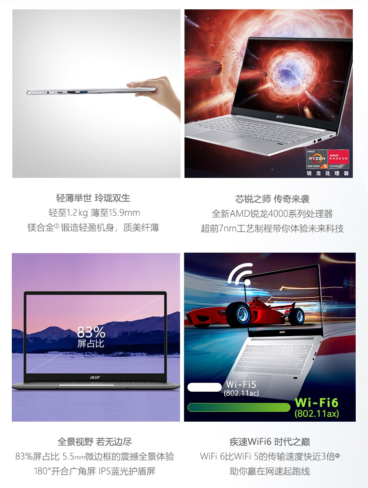 宏碁传奇笔记本4500u,宏碁笔记本锐龙4代