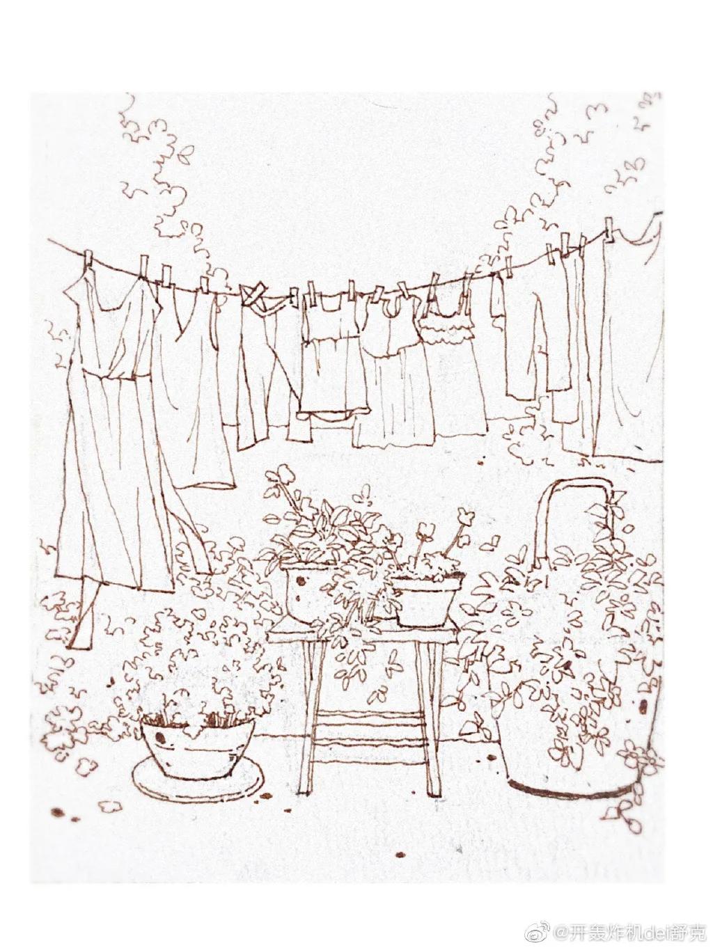 意境钢笔水彩画步骤,钢笔水彩画临摹简单入门