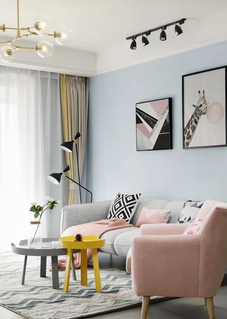 北欧136平米全屋装修效果图,136北欧风格客厅装修效果图