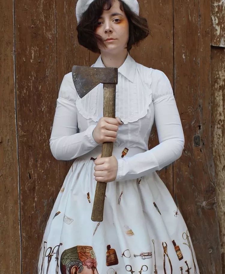 露锁骨洛丽塔洋装,洛丽塔复古洋装