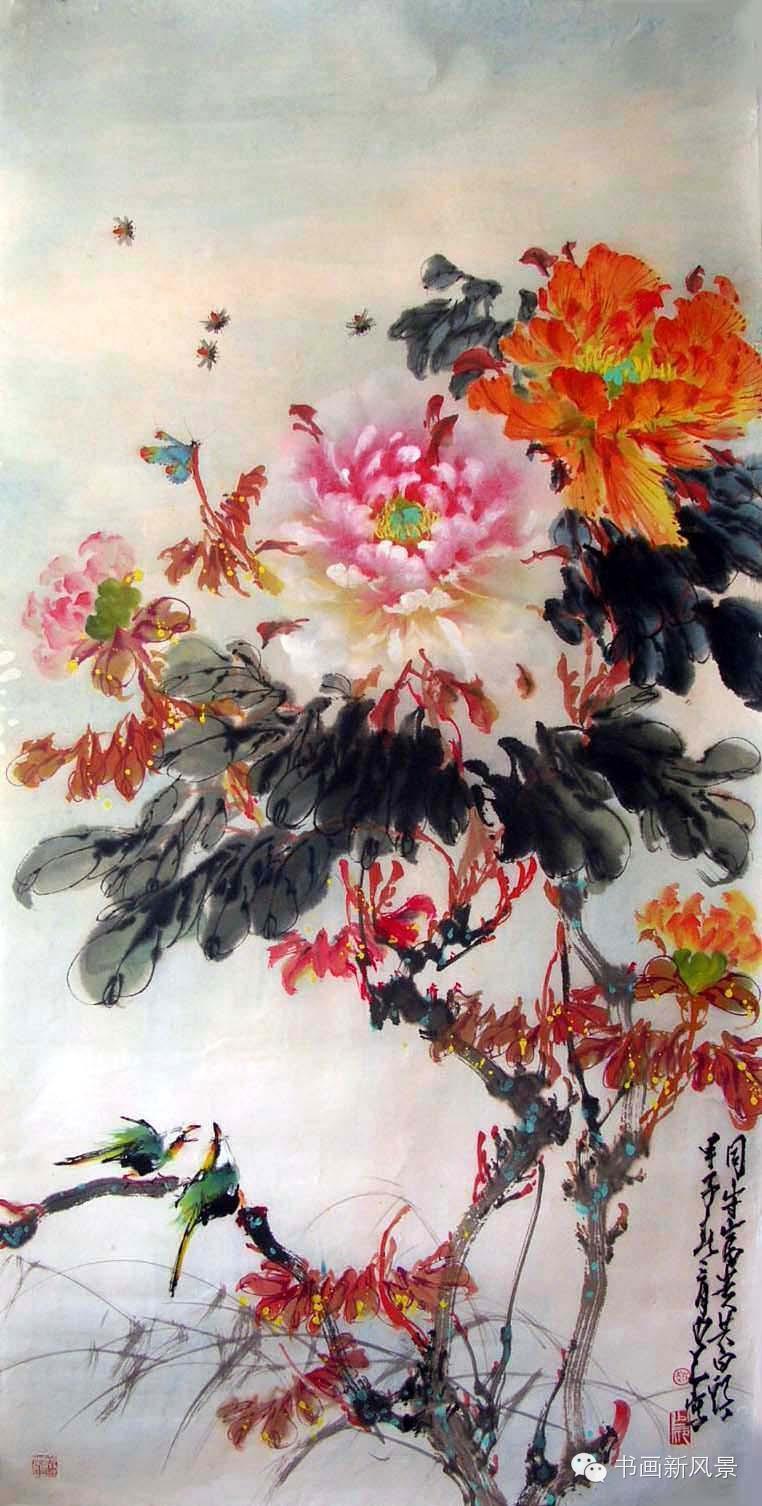 临岭南画派代表人物赵少昂笔意,赵少昂花鸟鱼虫作品