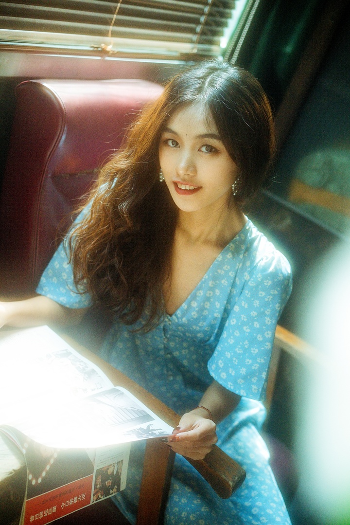 小清新美少女写真集,轻复古慵懒风甜酷少女写真