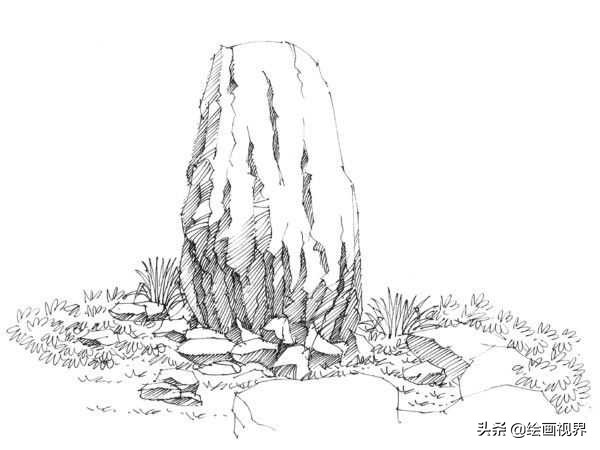 简单有意境的石头手绘,简单石头画入门教程免费视频