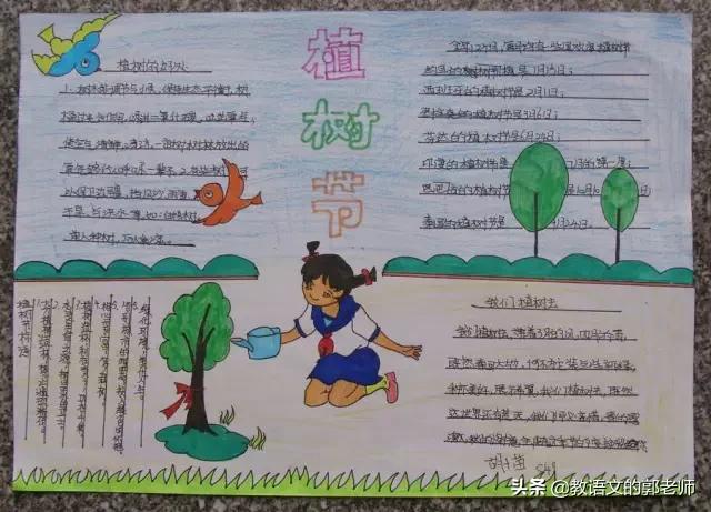 3.12植树节手抄报模板,植树节手抄报素材分享