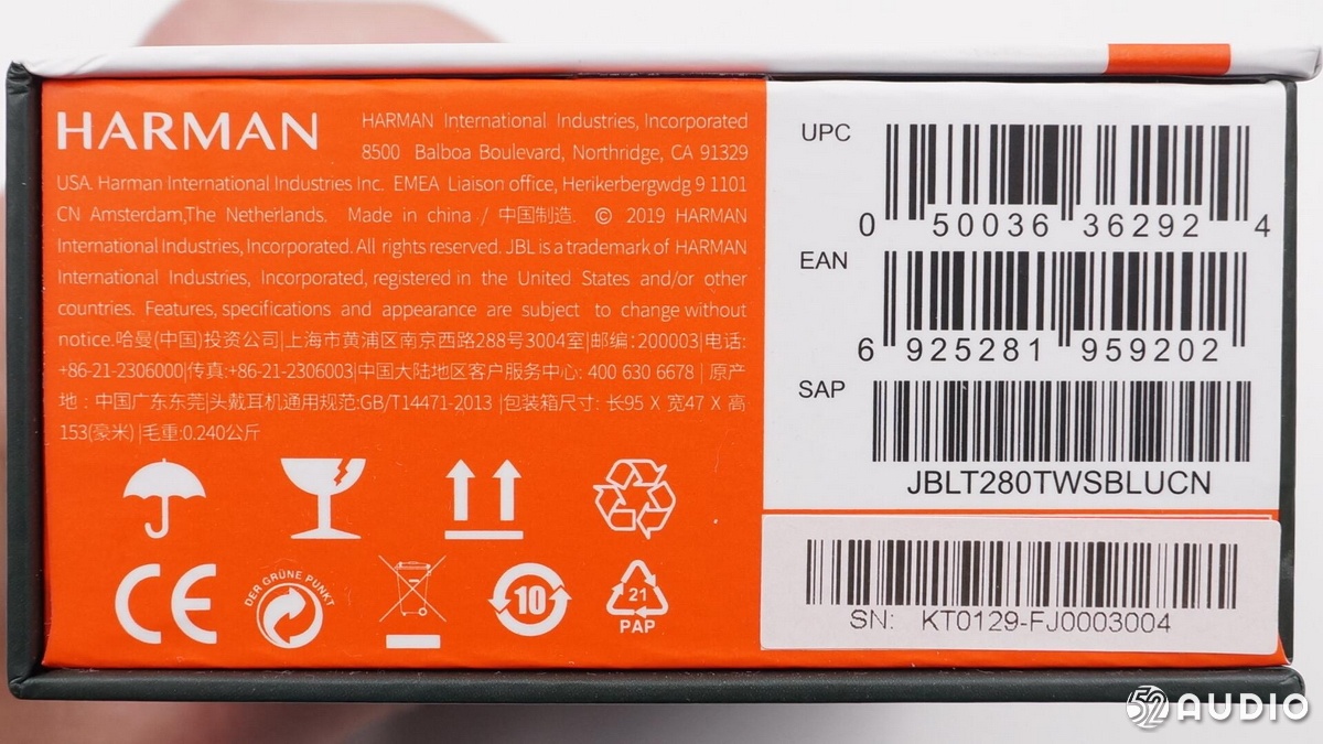 拆解报告jbl,jblt280tws蓝牙耳机拆解