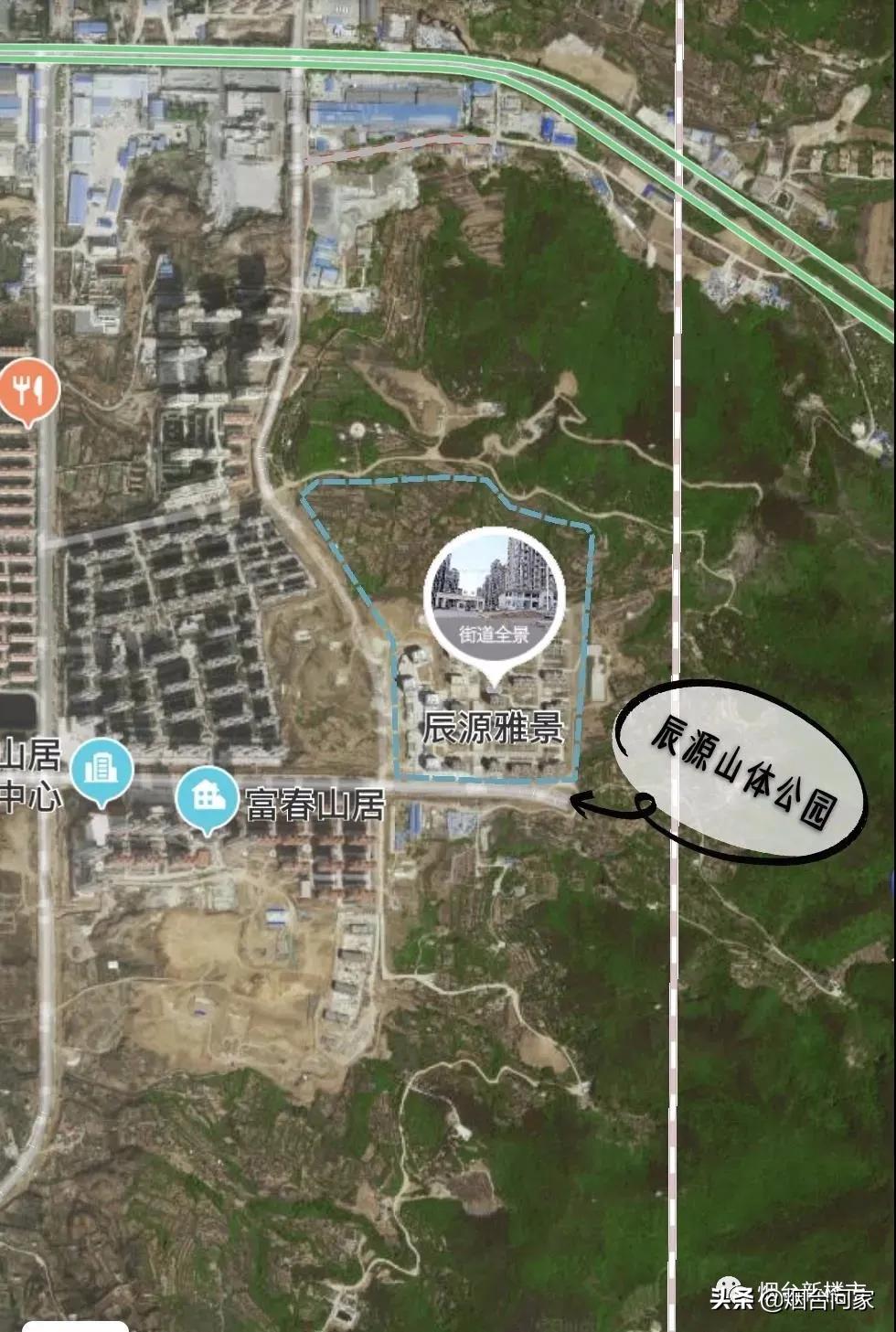 烟台只楚片区规划山体公园地点,只楚村烟台