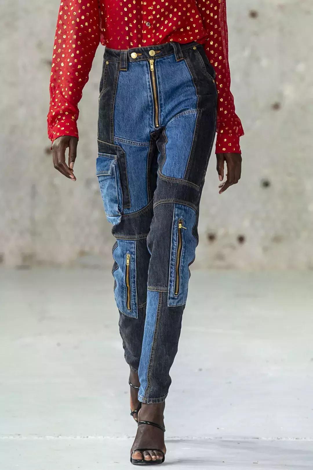 洋气破洞牛仔裤九分牛仔裤,回头率高的破洞牛仔裤