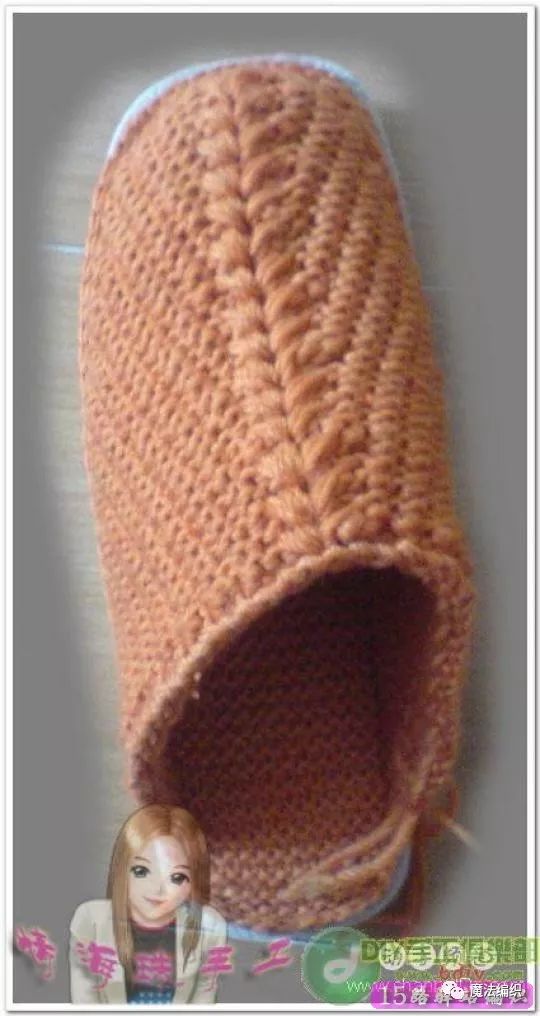 毛线拖鞋40码的拖鞋起多少针,毛线拖鞋人字拖鞋打法