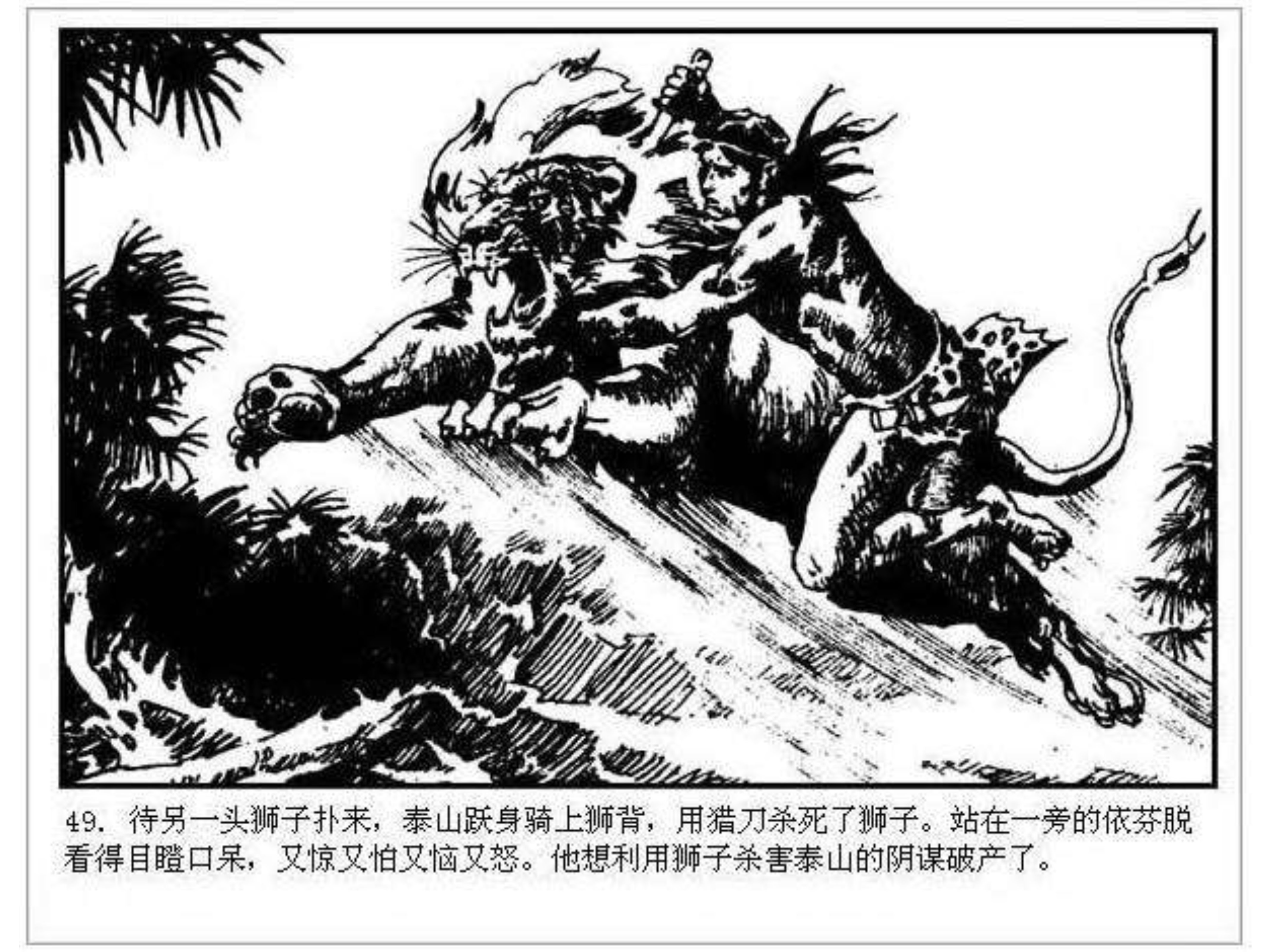 人猿泰山卡通画,连环画泰山凯旋钱贵荪绘