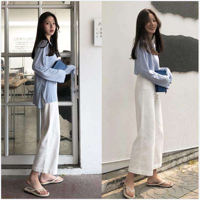 松松垮垮裤搭配,阔腿裤怎么穿出慵懒感
