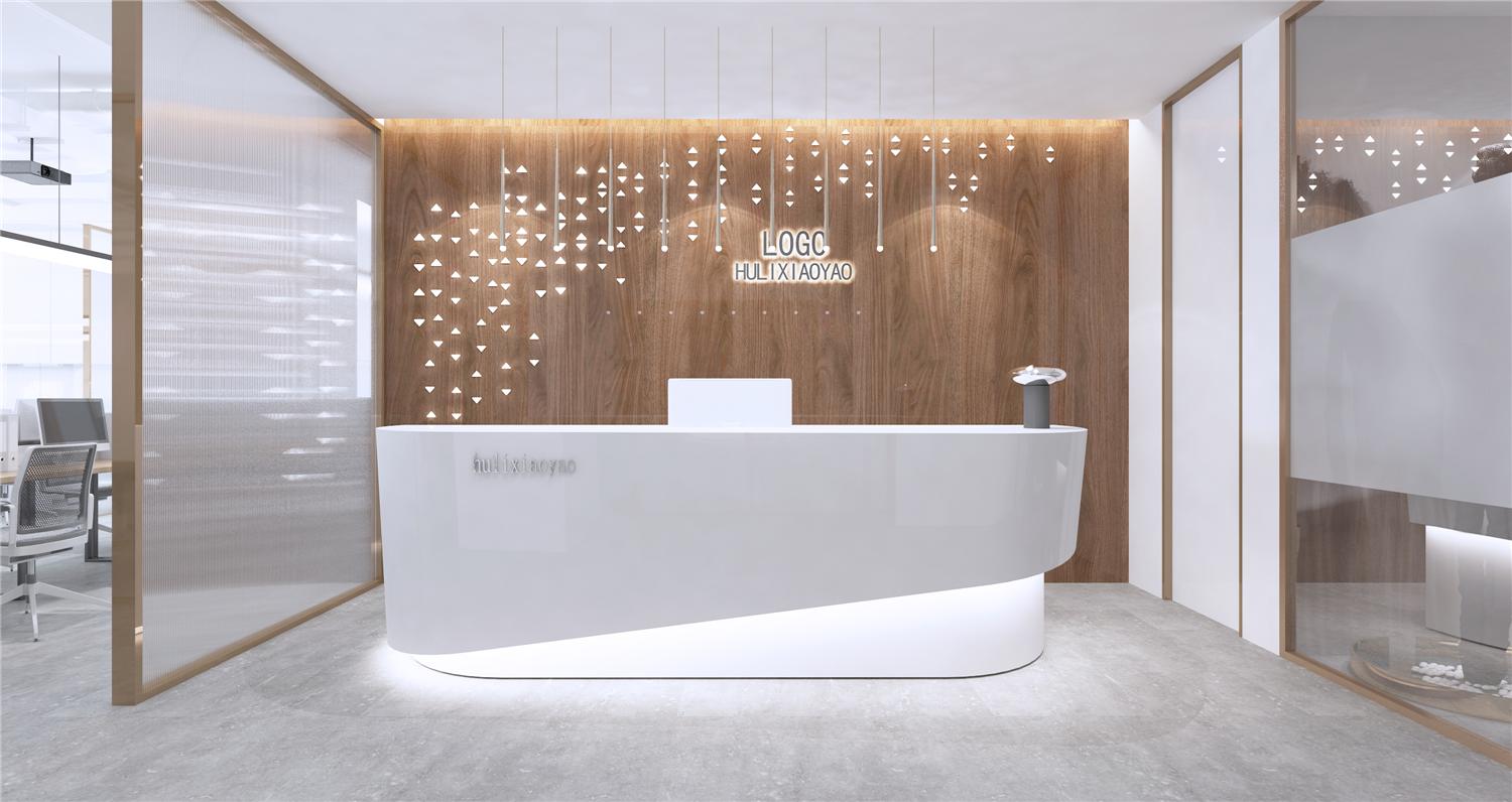 办公室前台装修设计工程,高端办公室前台装修设计展示