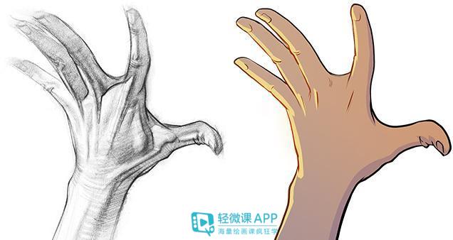 动漫人物手部画法教程,动漫男生手部画法