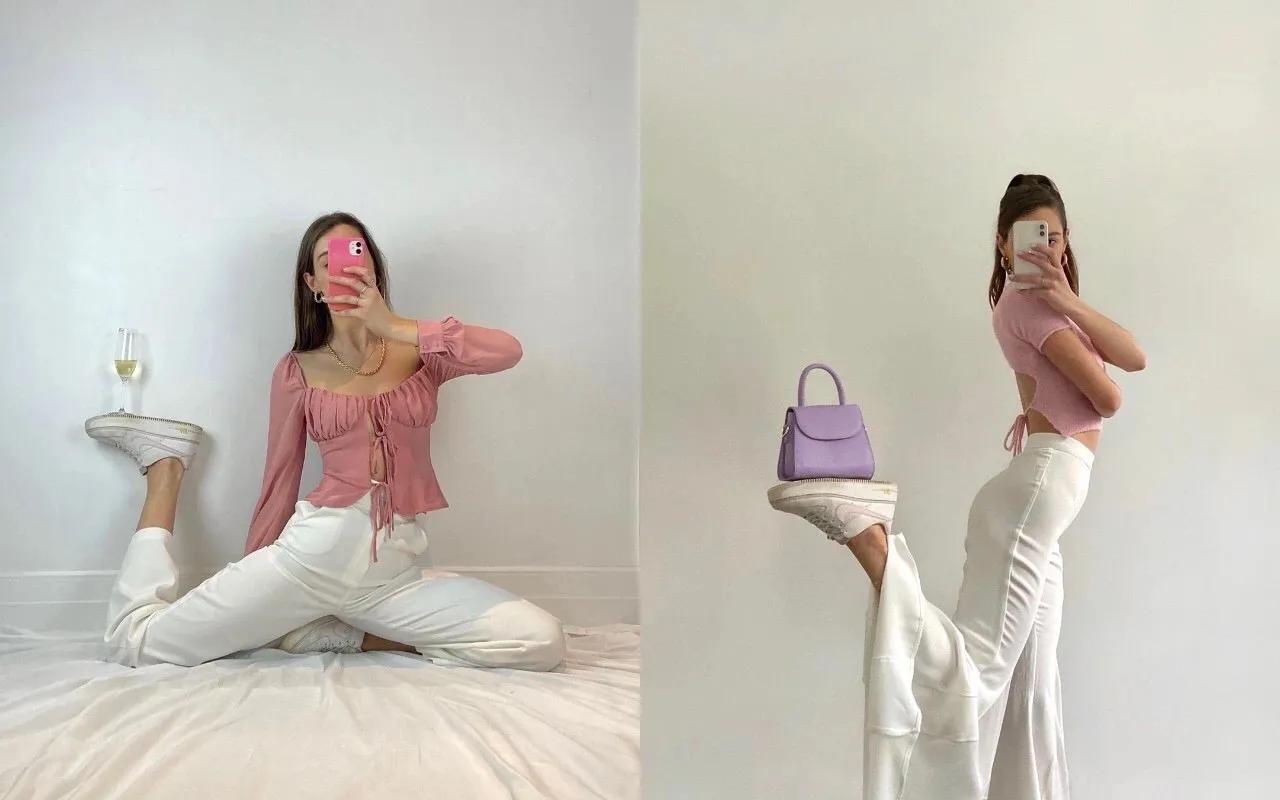 粉红色大衣配什么颜色打底衫好看,粉红色外套里面搭配什么颜色最好