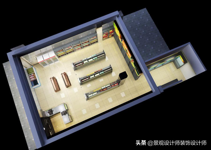 商场店铺设计案例图纸,超市设计图解大全