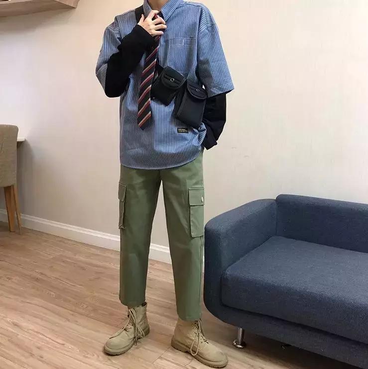 男士短袖衬衫休闲最新款,男士假两件加绒保暖衬衫