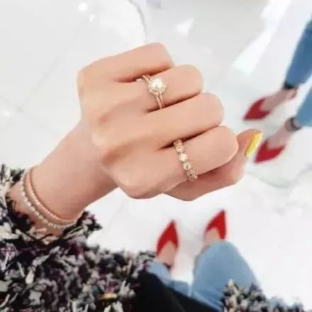 转运招财戒指女气质不掉色,戒指ins小众不掉色招财转运