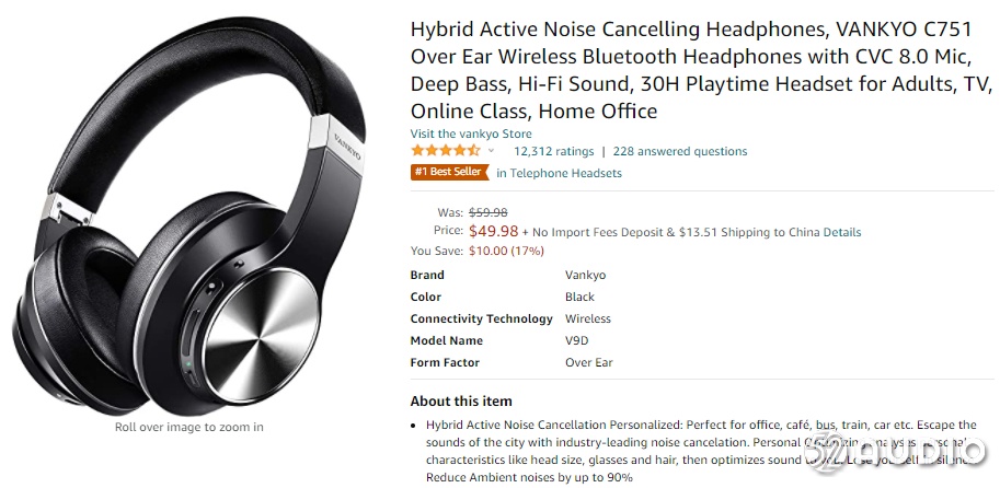 美国亚马逊蓝牙耳机排名,2019亚马逊蓝牙耳机爆款