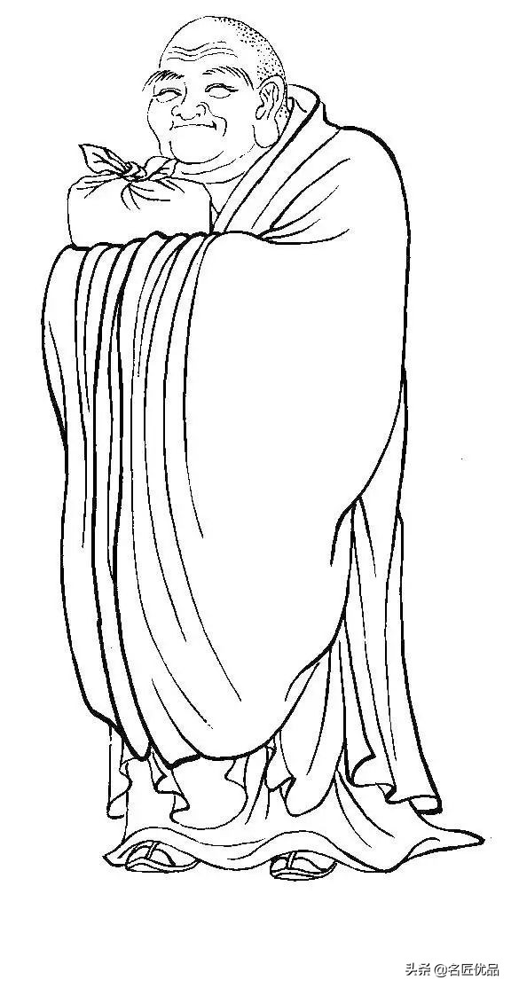 降龙罗汉白描图高清图片,十八罗汉白描图高清图片