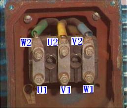 220v电机正反转接线,电机六个接线端子怎么接