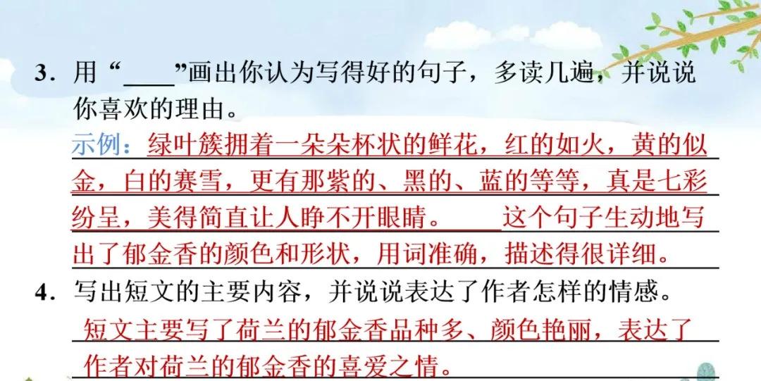 五下语文第19课牧场之国预习笔记,部编版五年级语文下册19牧场之国