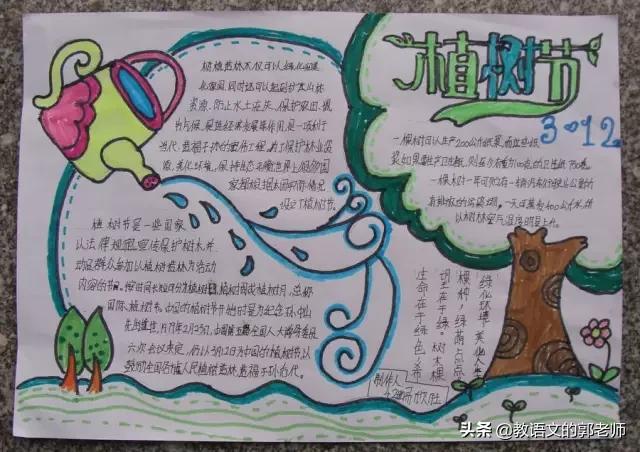 3.12植树节手抄报模板,植树节手抄报素材分享