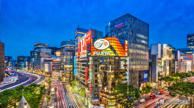 日本繁华地段东京银庭,日本东京繁华市中心视频