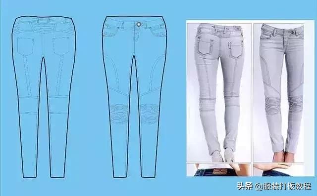 低腰牛仔裤设计感,低腰牛仔裤制作图解