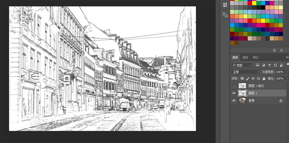 ps如何把图片变成素描涂色,ps滤镜素描半调图案