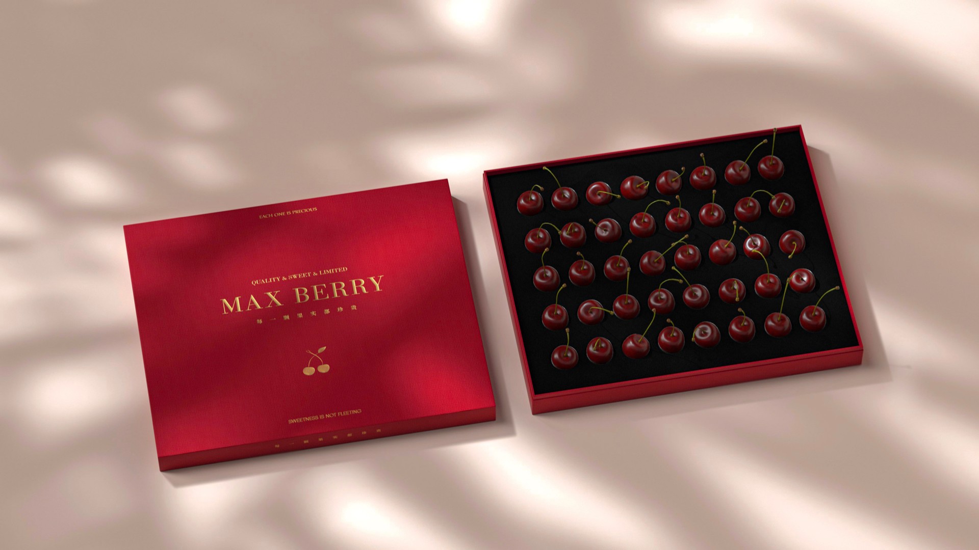 水果爱马仕橙透明礼盒车厘子,原箱礼盒智利拉宾斯车厘子