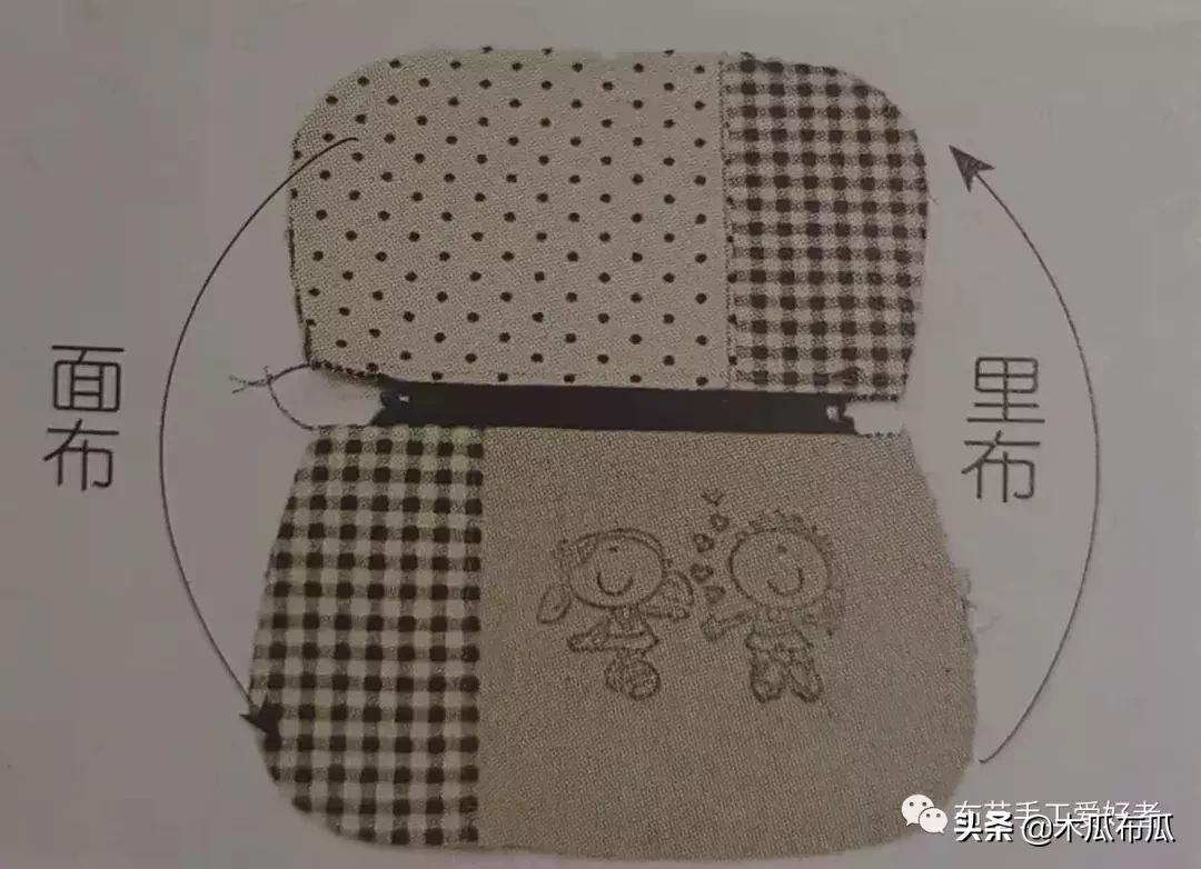 手工拼布小黄鸭零钱包,手工制作拼布收纳零钱包