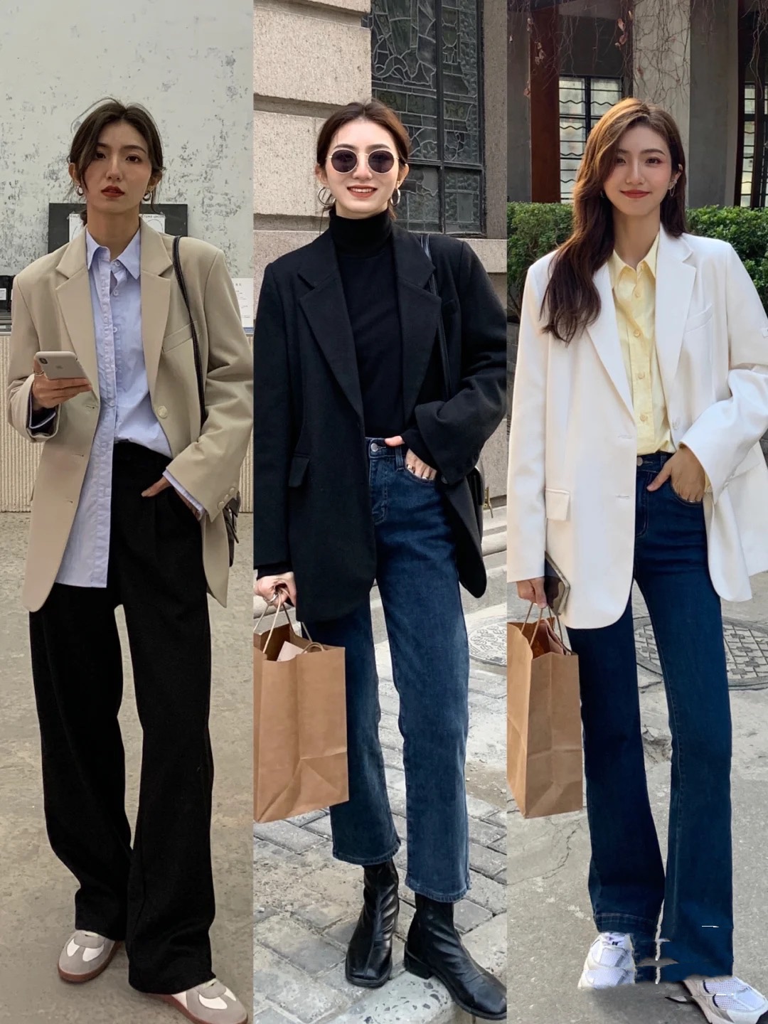 西装穿搭法秋冬,西装穿搭初春白西装