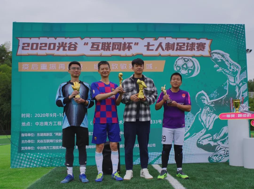 2020光谷“互联网杯”足球赛落幕,王开安会长为冠军颁奖