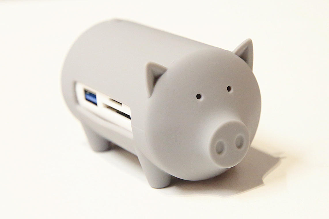 猪年最萌书桌小摆件——奥睿科小猪读卡集线器分享