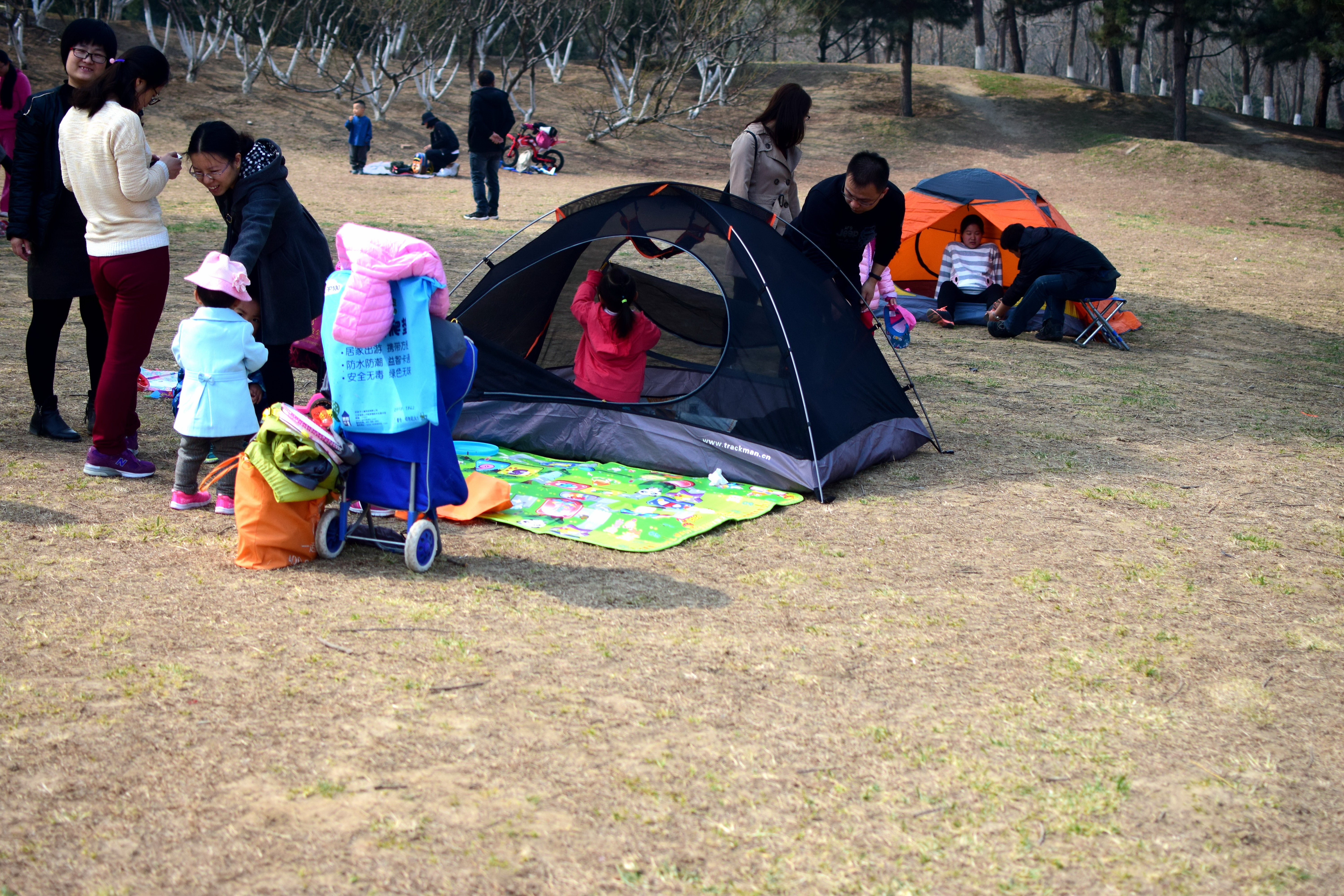 北京奥森开始限流，不允许游客带帐篷，这种场面暂时不会出现了
