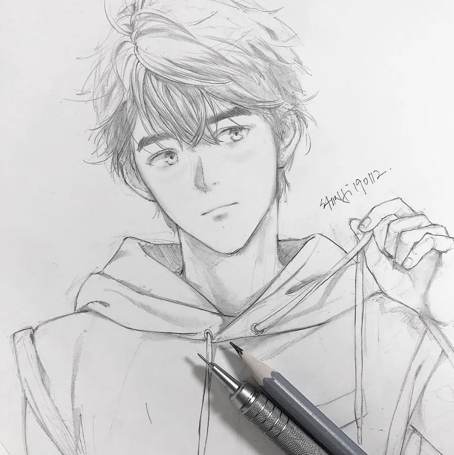 绘画手绘动漫铅笔画,绘画灵感儿童