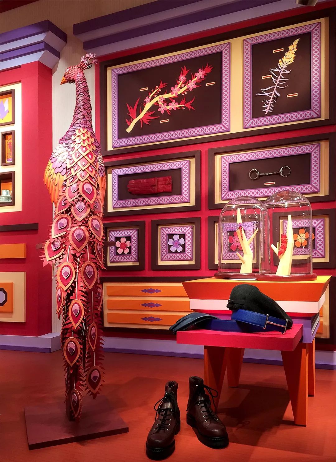 爱马仕最新的橱窗设计,手工制作的梦幻艺术空间