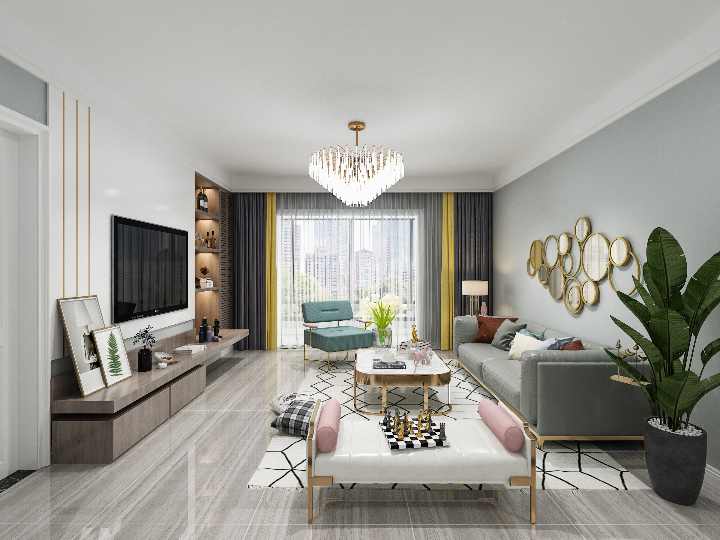 入户门正对走廊尽头窗户如何补救,家装过道尽头怎么弄好看